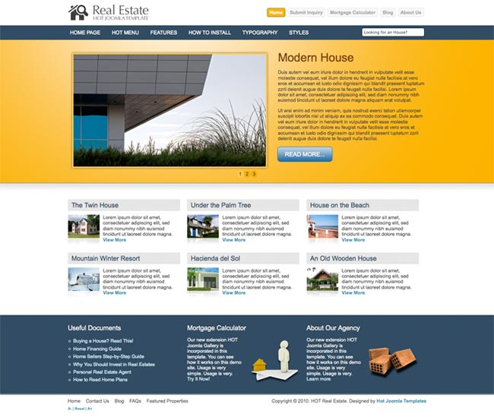 HotJoomlaTemplates Real estate - Download Joomla Hot Real Estate