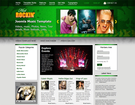 HotJoomlaTemplates Rockin - Download Joomla Hot Rockin