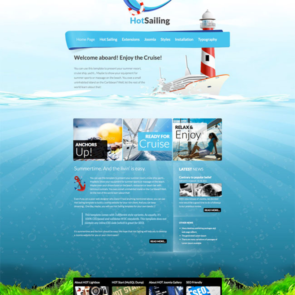 HotJoomlaTemplates Sailing - Download Joomla Hot Sailing