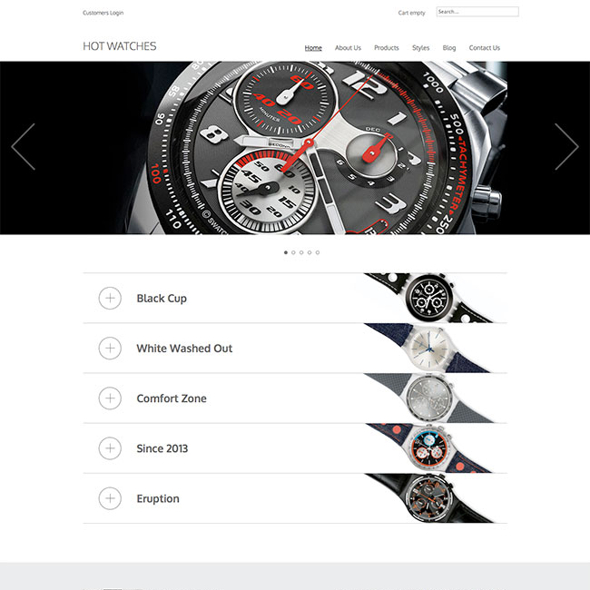 HotJoomlaTemplates Watches - Download Joomla Responsive Template
