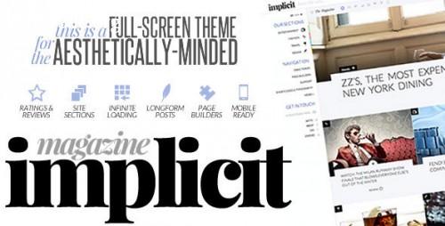 Implicit – Full-Screen Blazing-Fast Magazine Theme Download Free