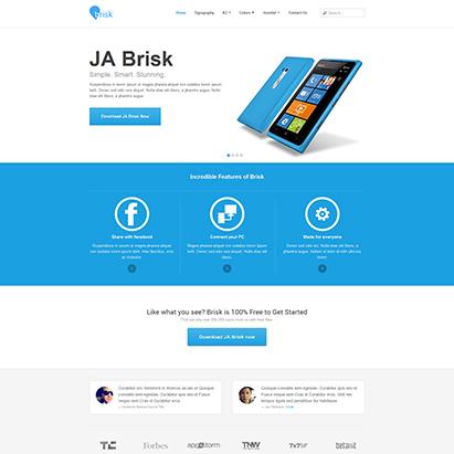 JA Brisk - Download Joomla responsive template for business