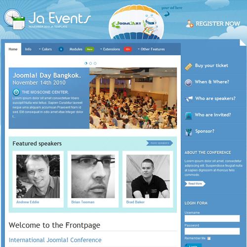 JA Events - Download Template for Joomla Events