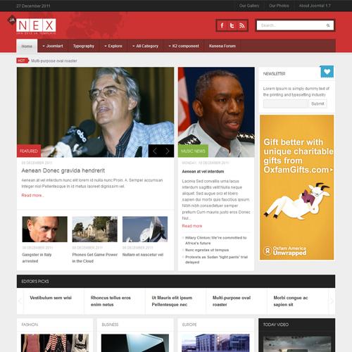 JA Nex - Download Joomla News Site template