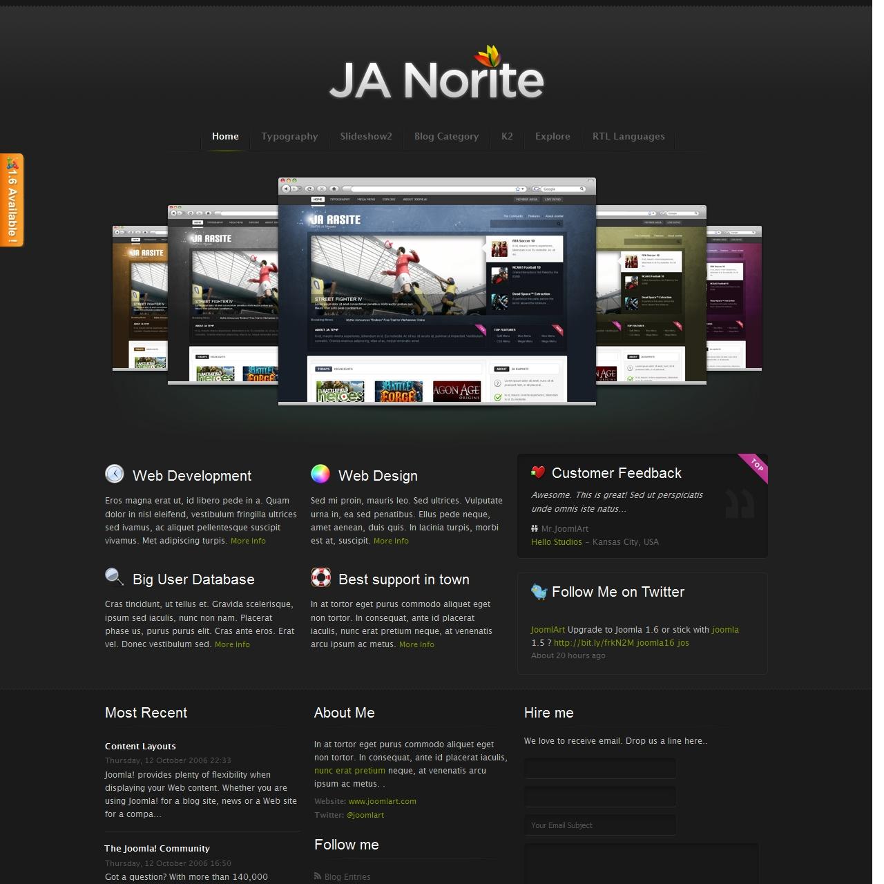 JA Norite - Download Grid based Joomla template