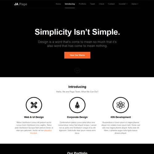 JA OnePage - Download One Page Joomla Template for business