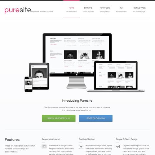 JA Puresite - Download Responsive Joomla Template 2.5 & 3
