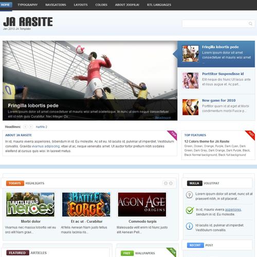 JA Rasite - Download Welcome 2010 Fresh Joomla design