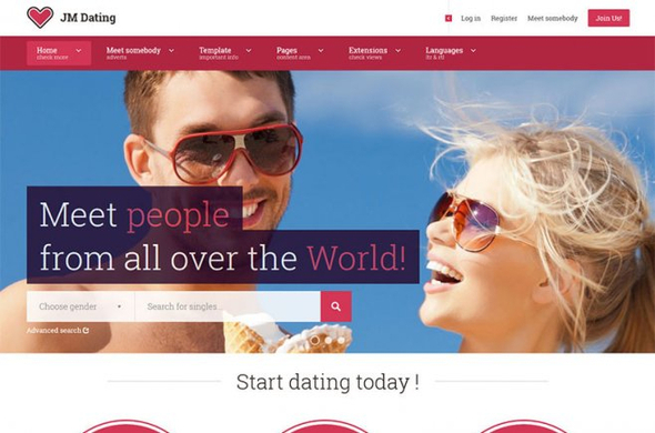 JM Dating - Download classifieds Joomla template