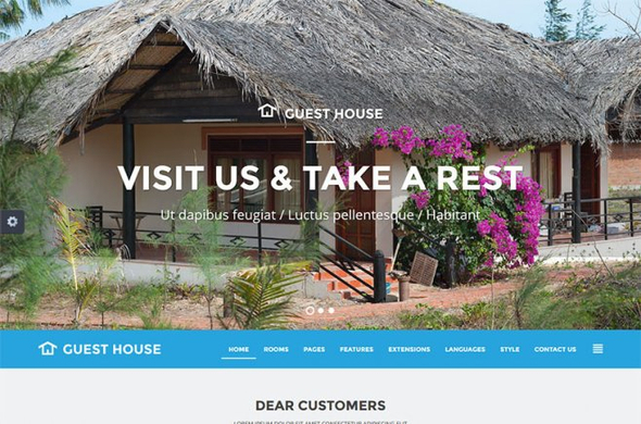 JM Guest House - Download travel Joomla template