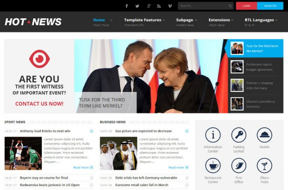 JM Hot News - Download Responsive Joomla Template