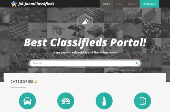 JM Joomclassifieds - Download classifieds Joomla template