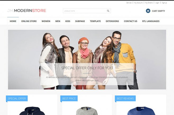 JM Modern VirtueMart Store Joomla template - Download Responsive Joomla Template