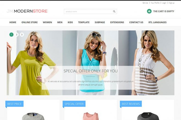 JM Modern HikaShop - Download Responsive Joomla Template