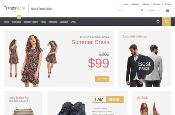 JM Trendy J2Store - Download online store Joomla template