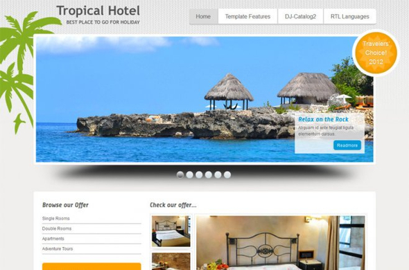 JM Tropical Hotel - Download Responsive Joomla Template