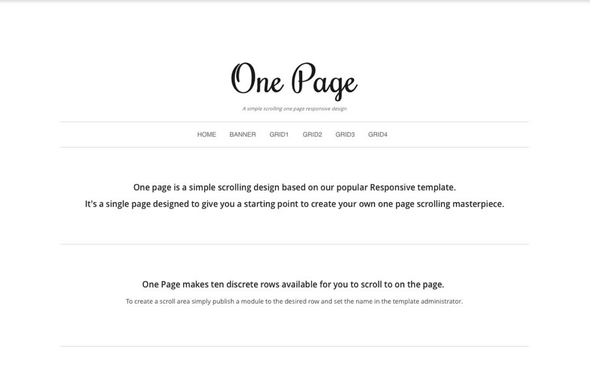 JoomlaBamboo Onepage - Download Responsive Joomla Template