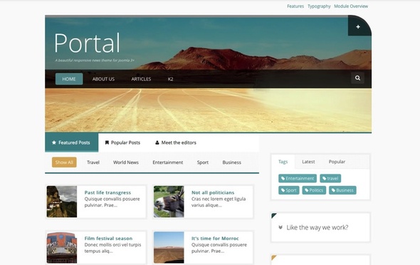 JoomlaBamboo Portal - Download Responsive Joomla Template