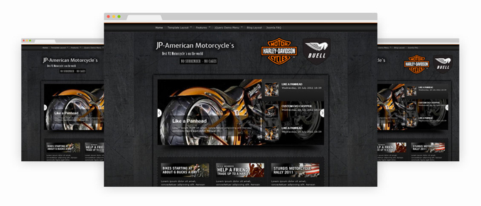 JoomlaPlates American Motorcycle - Download Joomla Template