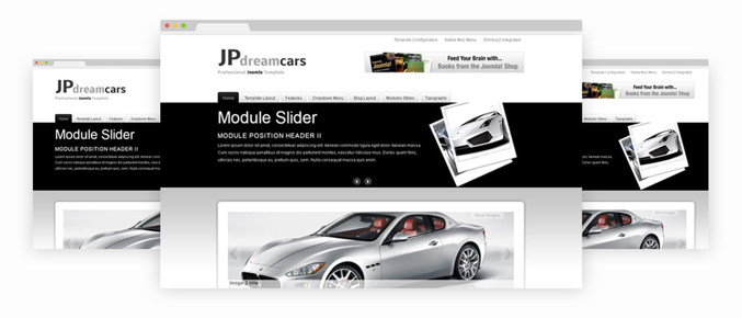 JoomlaPlates Dreamcars - Download Joomla Template