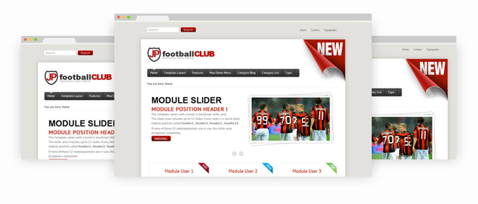 JoomlaPlates Football - Download Joomla Template