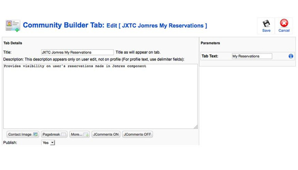 JoomlaXTC JOMRES My Reservations CB Plug - Download Joomla Extension