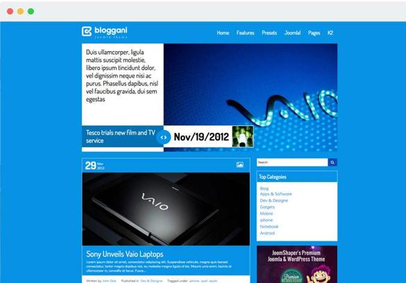 JS Bloggani - Download Joomla Blog Template 