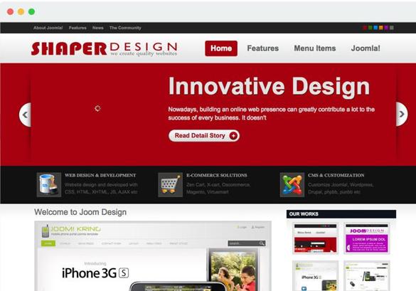 JS Design - Download Web 2.0 Joomla Template 