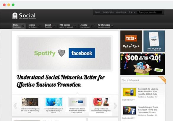 JS Social - Download Social Networking Joomla Template 