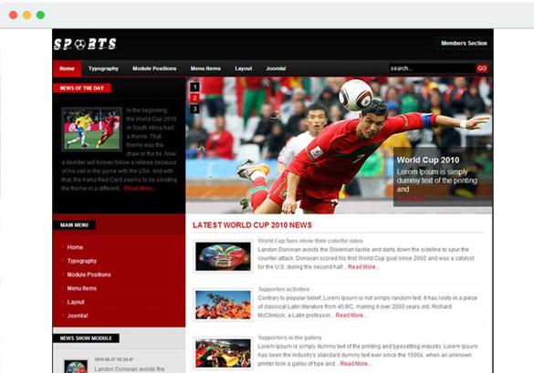 JS Sports - Download Sports Joomla Template 