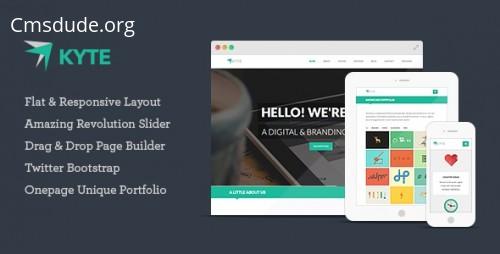 Kyte v1.1.9 – Flat Onepage Responsive WordPress Theme Download Free