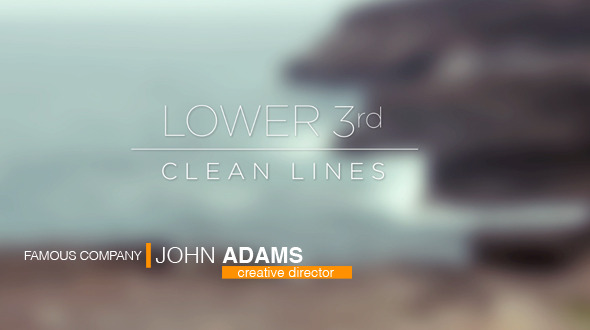 Lower 3rds - Clean Lines - Download Videohive 11229870