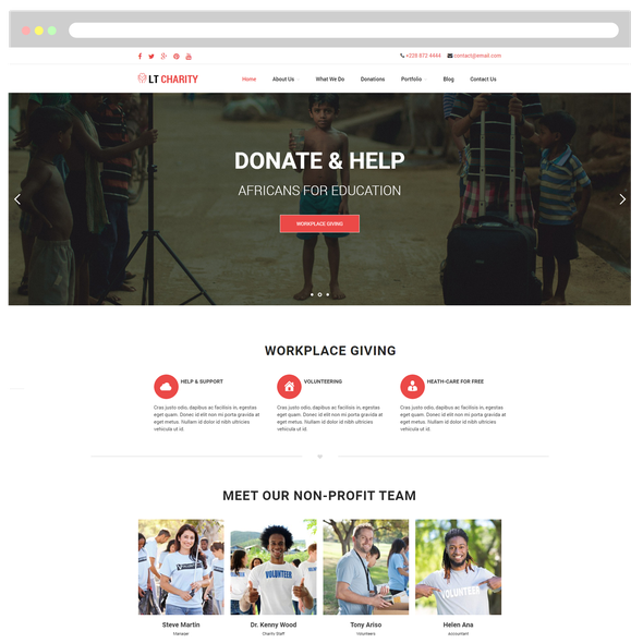 LT Charity Pro - Download Charity WordPress theme