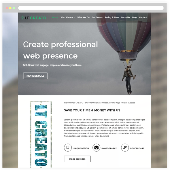 LT Creato Pro - Download Creative WordPress theme