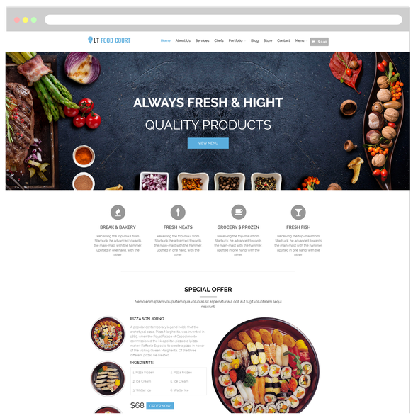 LT Food Court Pro - Download Food Court WordPress theme