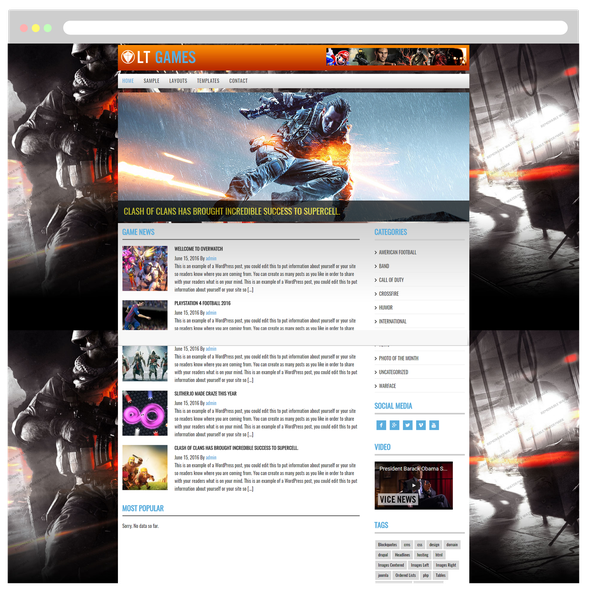 LT Games Pro - Download News Games WordPress theme