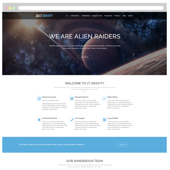 LT Gravity Pro - Download Planet WordPress theme