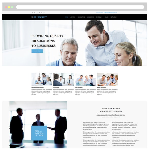 LT Recruit Pro - Download Human Resources WordPress theme