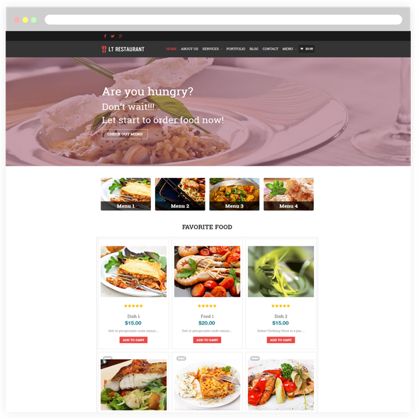 LT Restaurant Pro - Download Restaurant WordPress theme
