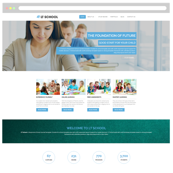 LT School Pro - Download University WordPress theme