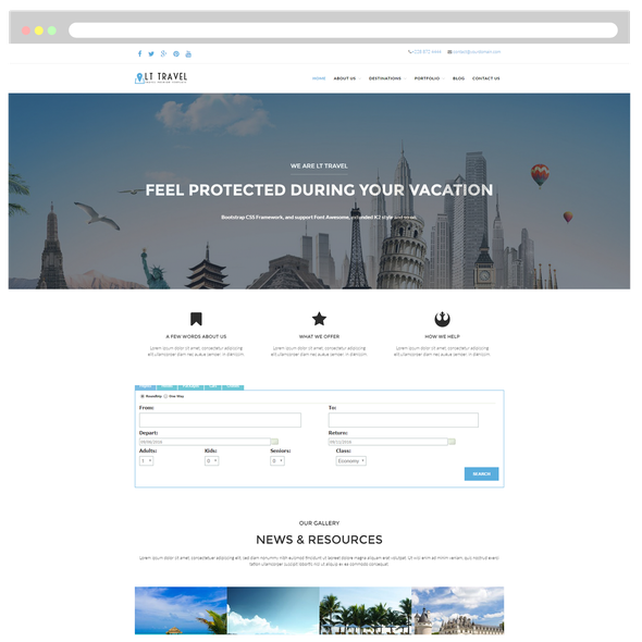 LT Travel Pro - Download Travel WordPress theme