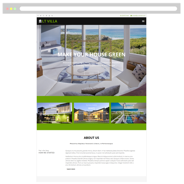 LT Villa Pro - Download Free Responsive Modern Villa WordPress theme