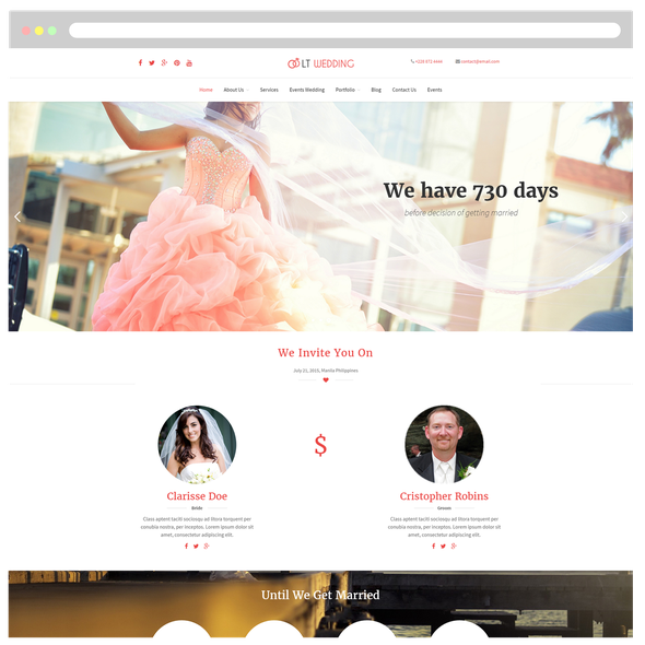 LT Wedding Pro - Download Free Responsive Wedding Planner WordPress theme