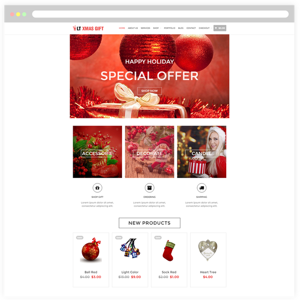 LT xMas Gift Pro - Download Christmas Shop WordPress theme