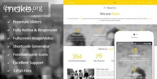 Make v1.5 – Responsive Parallax Onepage WordPress Theme Download Free