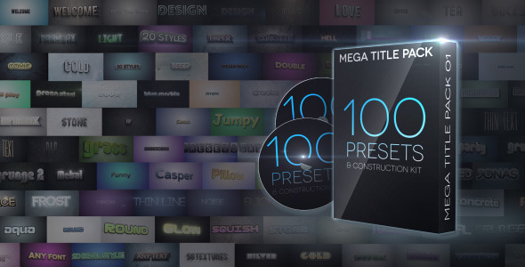 Mega Title Pack 01 100 in 1 and Construction Kit - Download Videohive 4662535