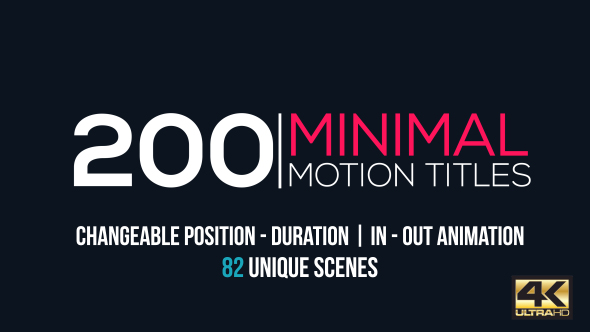 Minimal Motion Titles Pack - Download Videohive 15713320