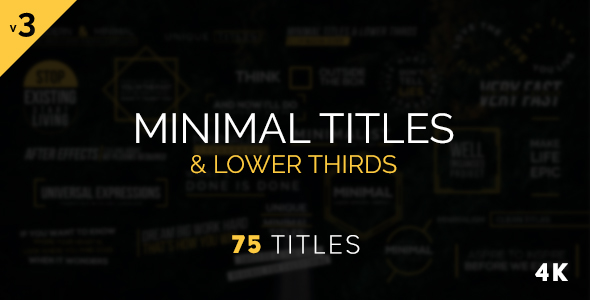 Minimal Titles and Lower Thirds - Download Videohive 17156267