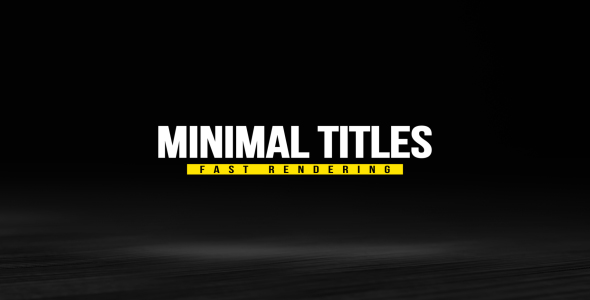 Minimal Titles Pack - Download Videohive 18237383