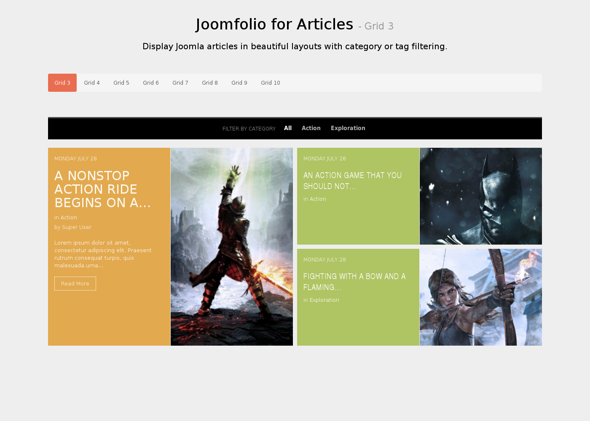 Minitek Joomfolio for Articles - Download Joomla Extension